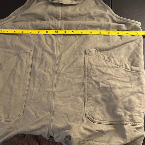 Shoulder Tie-Knot Maternity Overalls Stretchy Romper Shorts Jumpsuit Size Medium - Picture 3 of 9